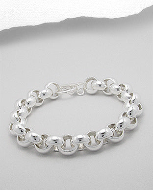 Large Link Bracelet with Toggle Clasp