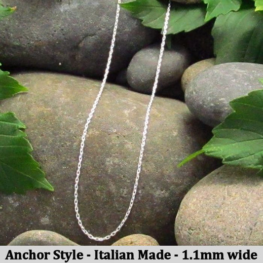 Anchor Style Chain - Made in Italy - 40cm long