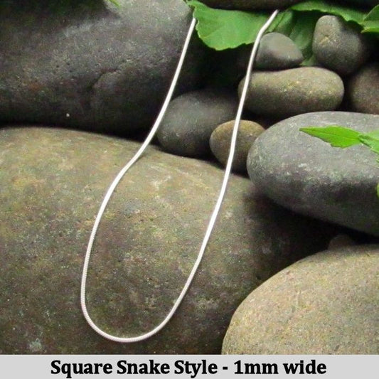 Square Style Snake Chain - various lengths