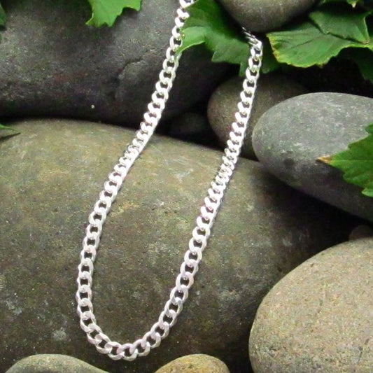 Mens Curb Style Chain - (3.8mm wide) - Made in Italy