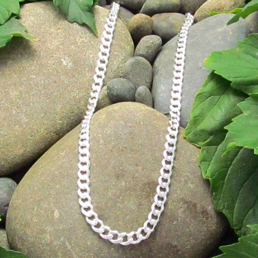 Mens Curb Style Chain - (4.8mm wide) - Made in Italy