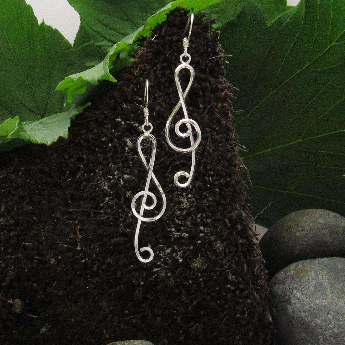 Treble Clef Music Earrings