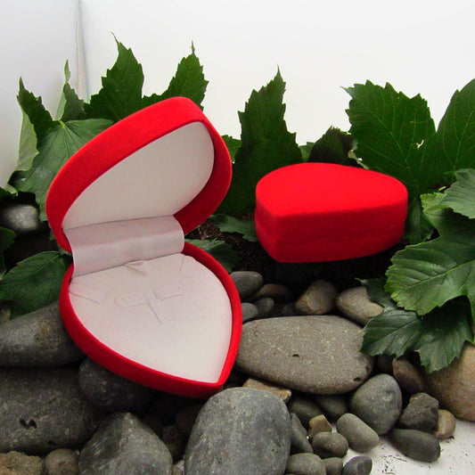 Heart Shaped Simulated Velvet Mixed Product Gift Box - Large