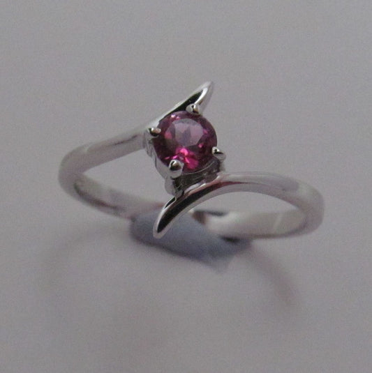 Pink Amethyst Solitaire Ring