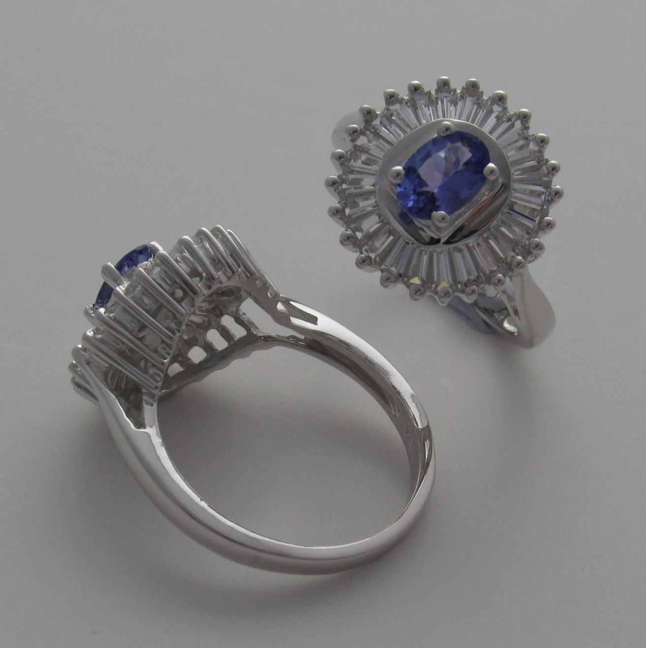 Tanzanite & White Topaz Ring