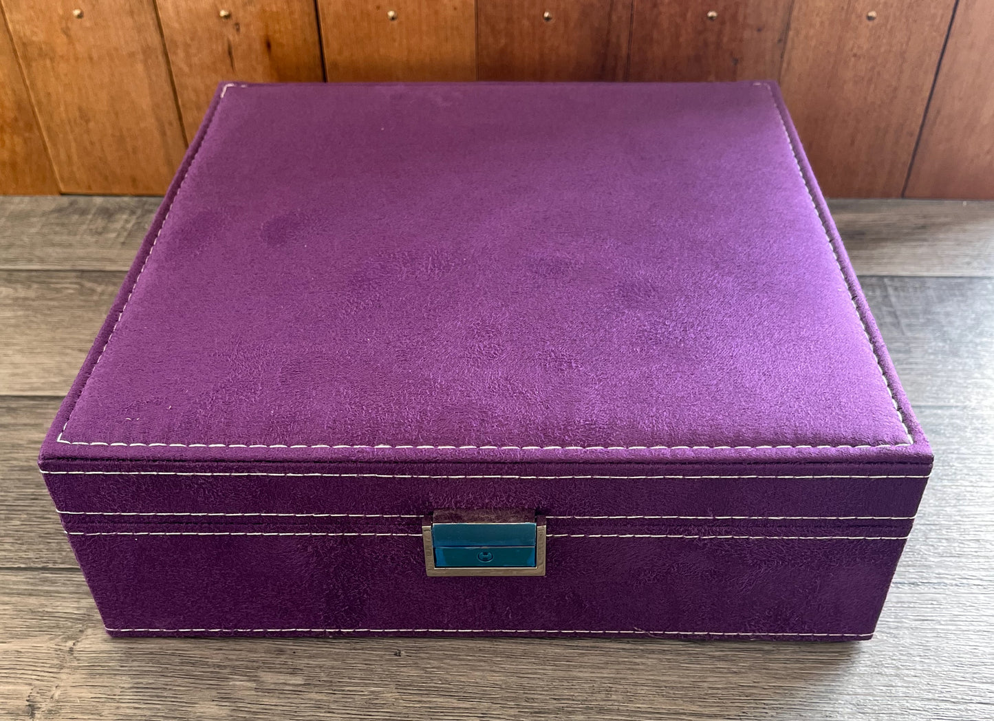 Purple Velveteen Jewellery Case / Organiser