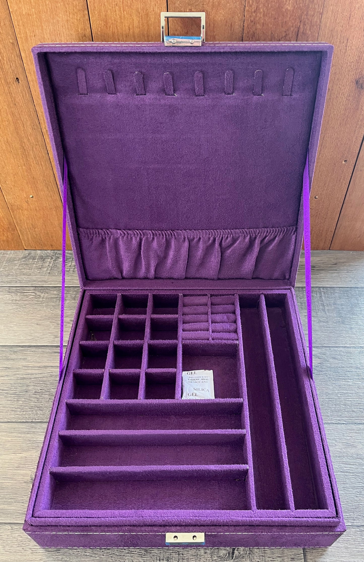 Purple Velveteen Jewellery Case / Organiser